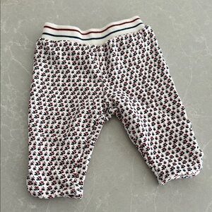 Petite Bateau French brand Floral Baby Pants with Striped Waistband
